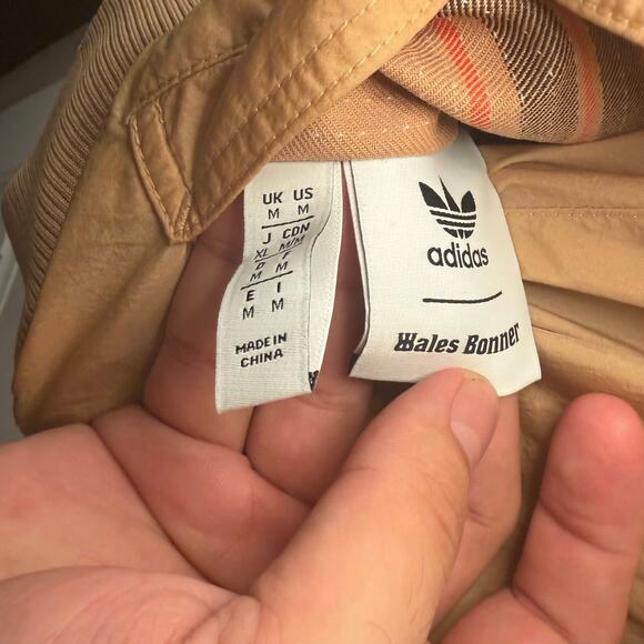 Adidas x Wales Bonner Reversible Harrington Jacket Plaid Beige Men's Medium NWT - Picture 8 of 10